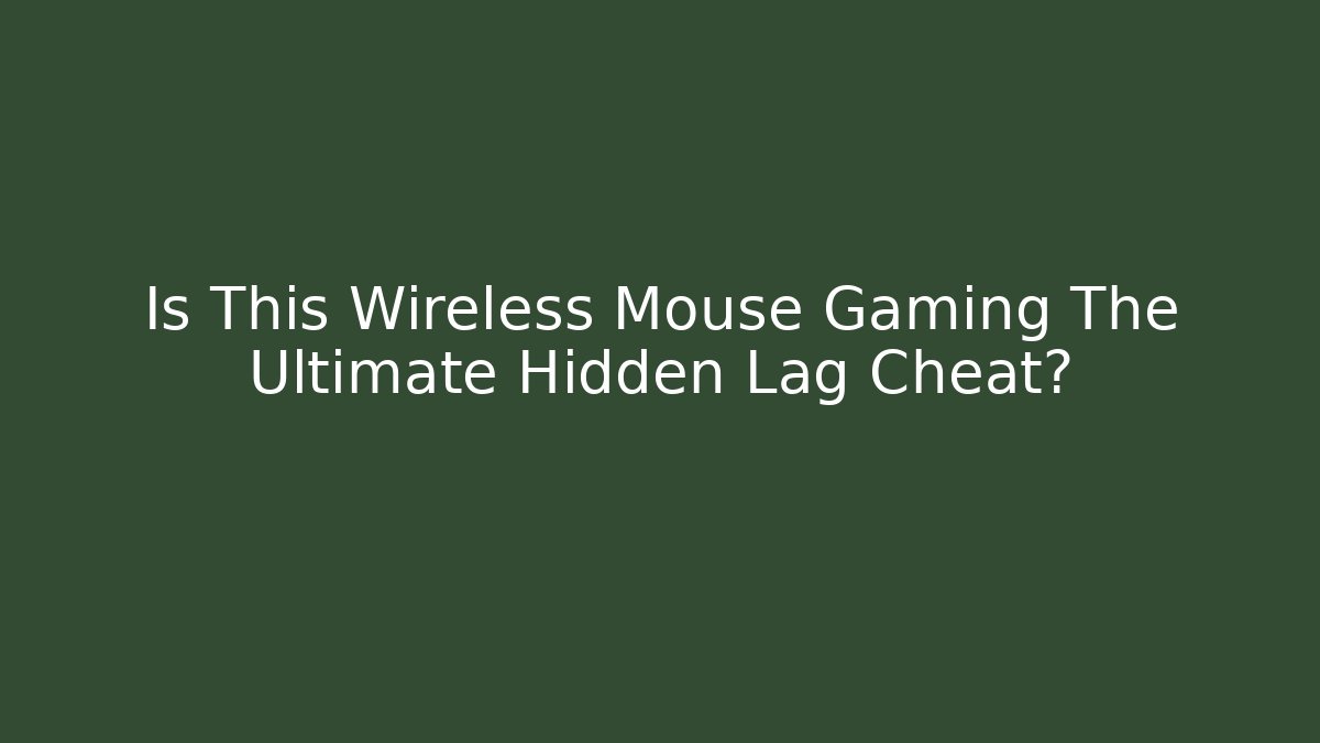 Is This Wireless Mouse Gaming The Ultimate Hidden Lag Cheat? - Critter Realm
