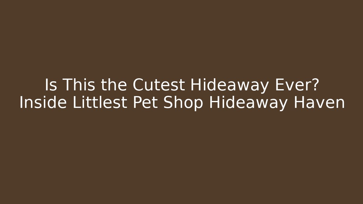Is This the Cutest Hideaway Ever? Inside Littlest Pet Shop Hideaway Haven