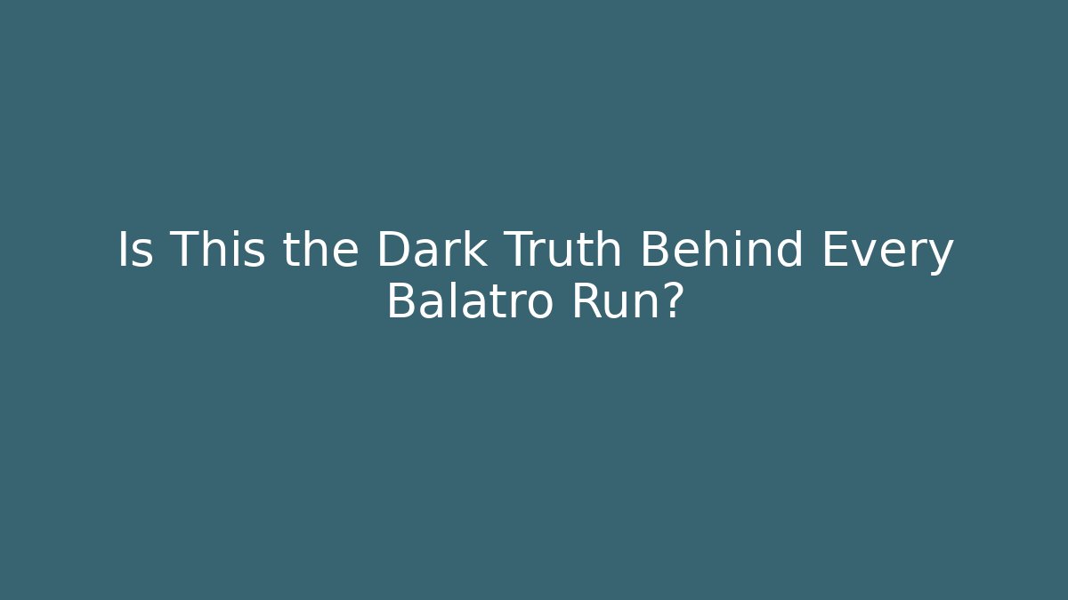 Is This the Dark Truth Behind Every Balatro Run? - Critter Realm