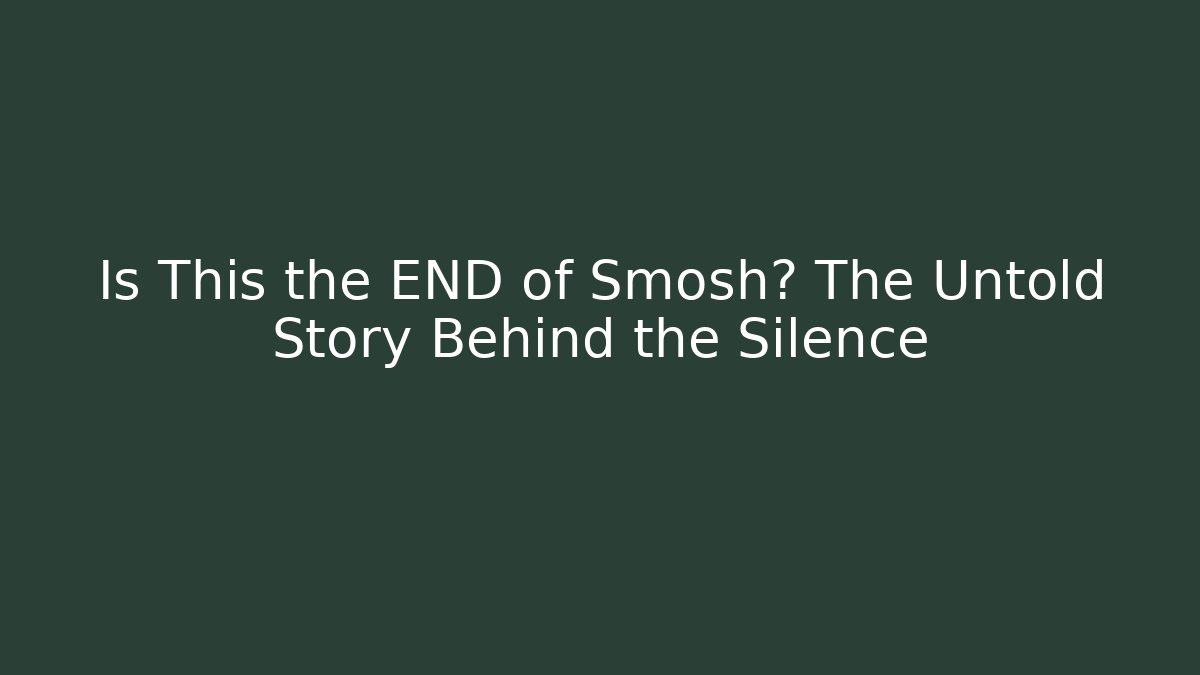 Is This the END of Smosh? The Untold Story Behind the Silence
