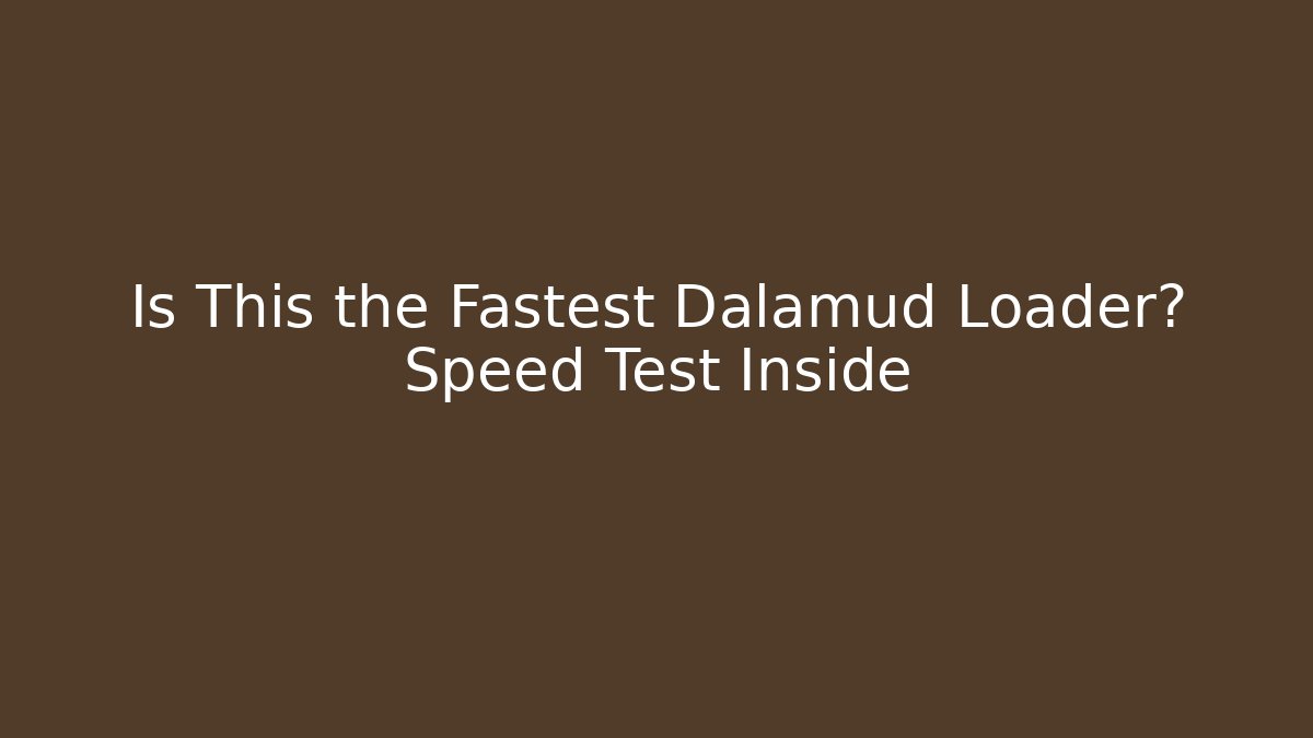 Is This the Fastest Dalamud Loader? Speed Test Inside