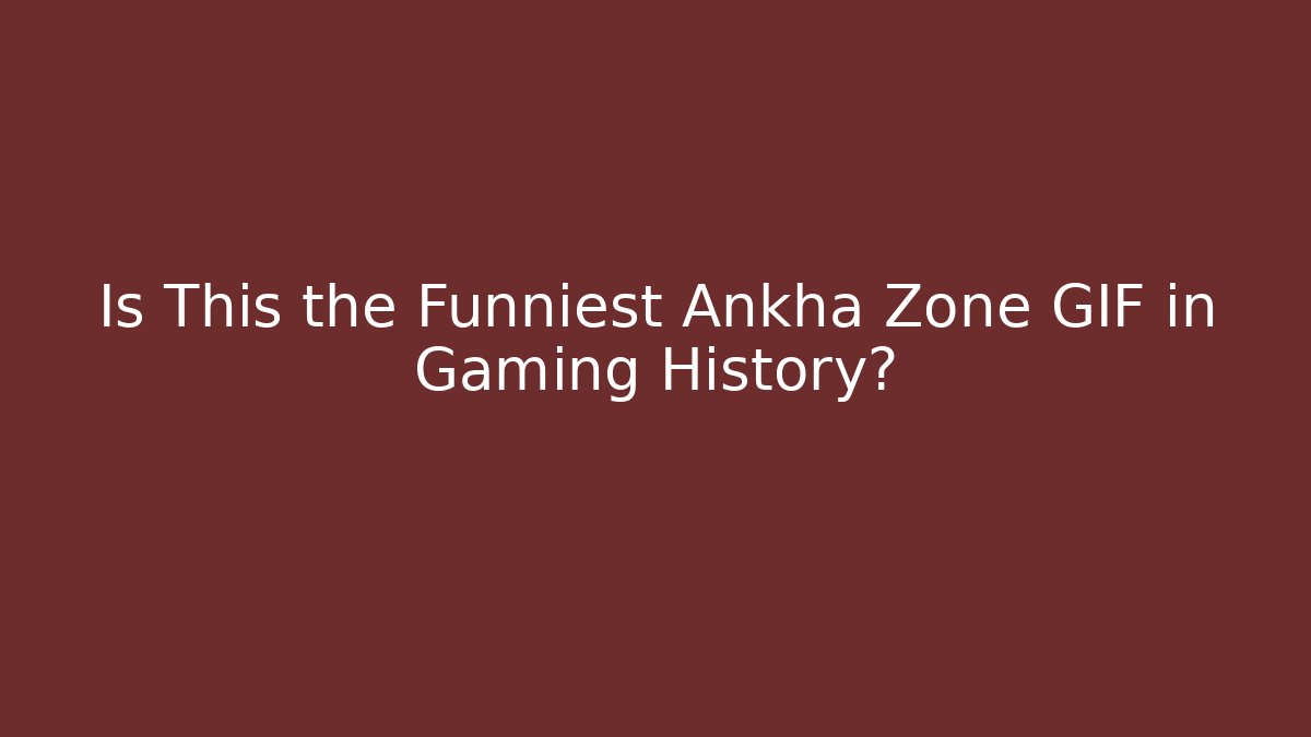 Is This the Funniest Ankha Zone GIF in Gaming History?