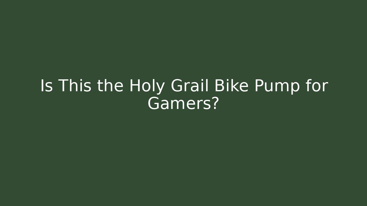 Is This the Holy Grail Bike Pump for Gamers? - Critter Realm