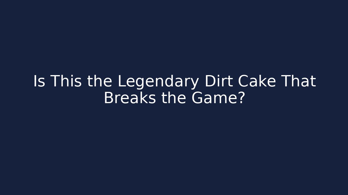 Is This the Legendary Dirt Cake That Breaks the Game? - Critter Realm