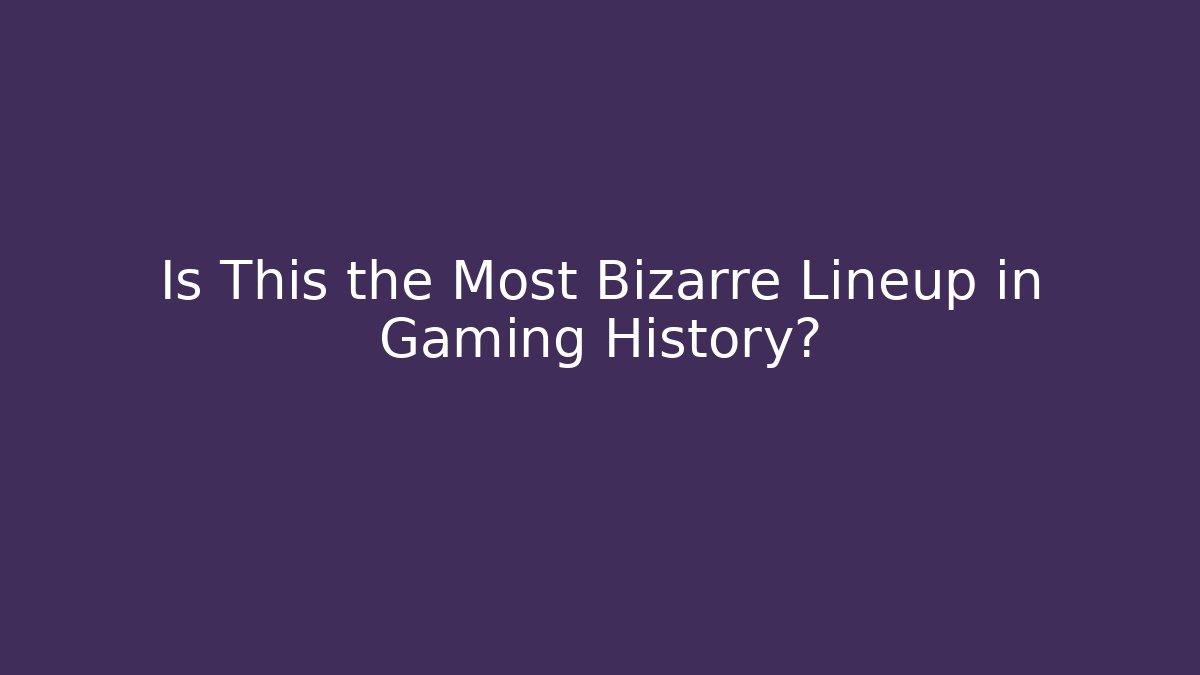 Is This the Most Bizarre Lineup in Gaming History?