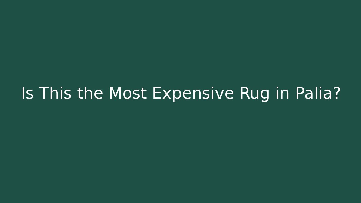 Is This the Most Expensive Rug in Palia?