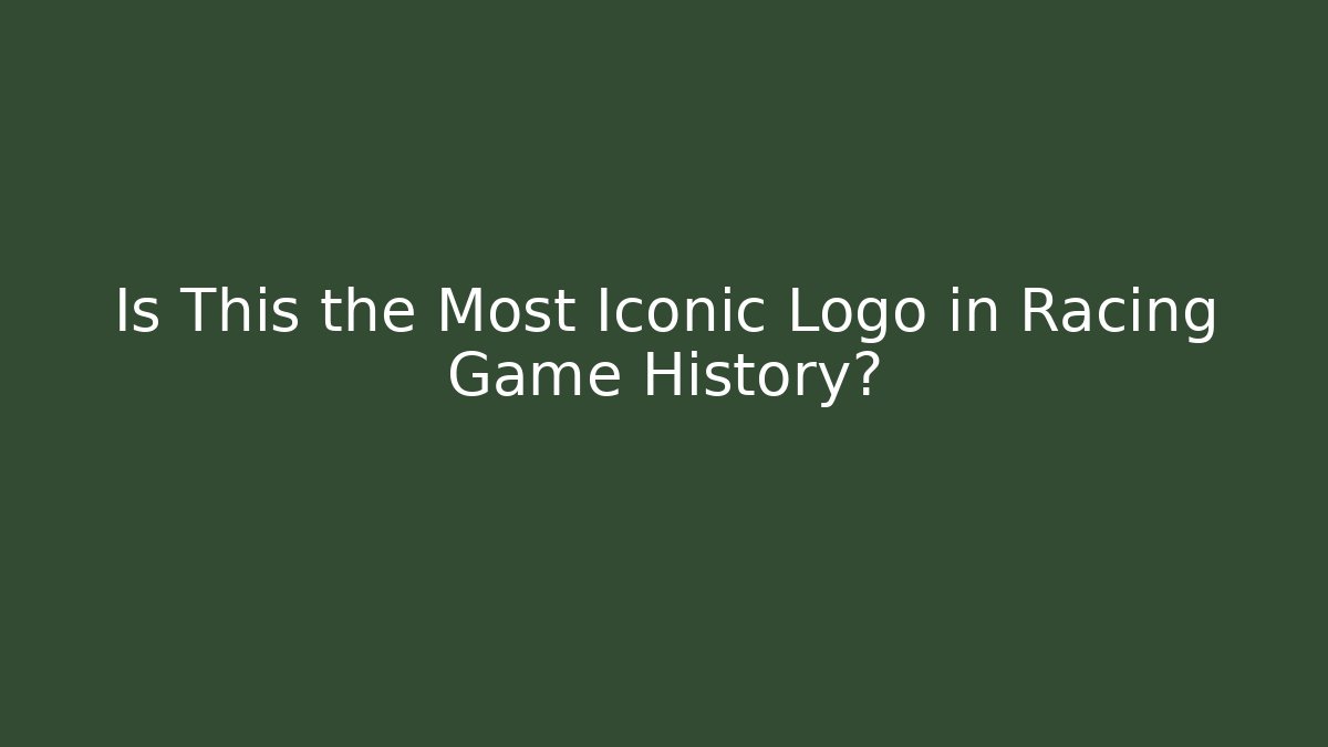 Is This the Most Iconic Logo in Racing Game History? - Critter Realm