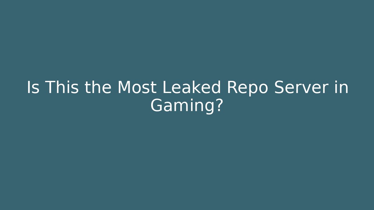 Is This the Most Leaked Repo Server in Gaming? - Critter Realm