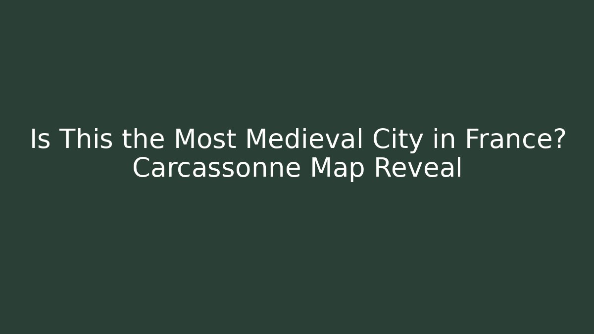 Is This the Most Medieval City in France? Carcassonne Map Reveal