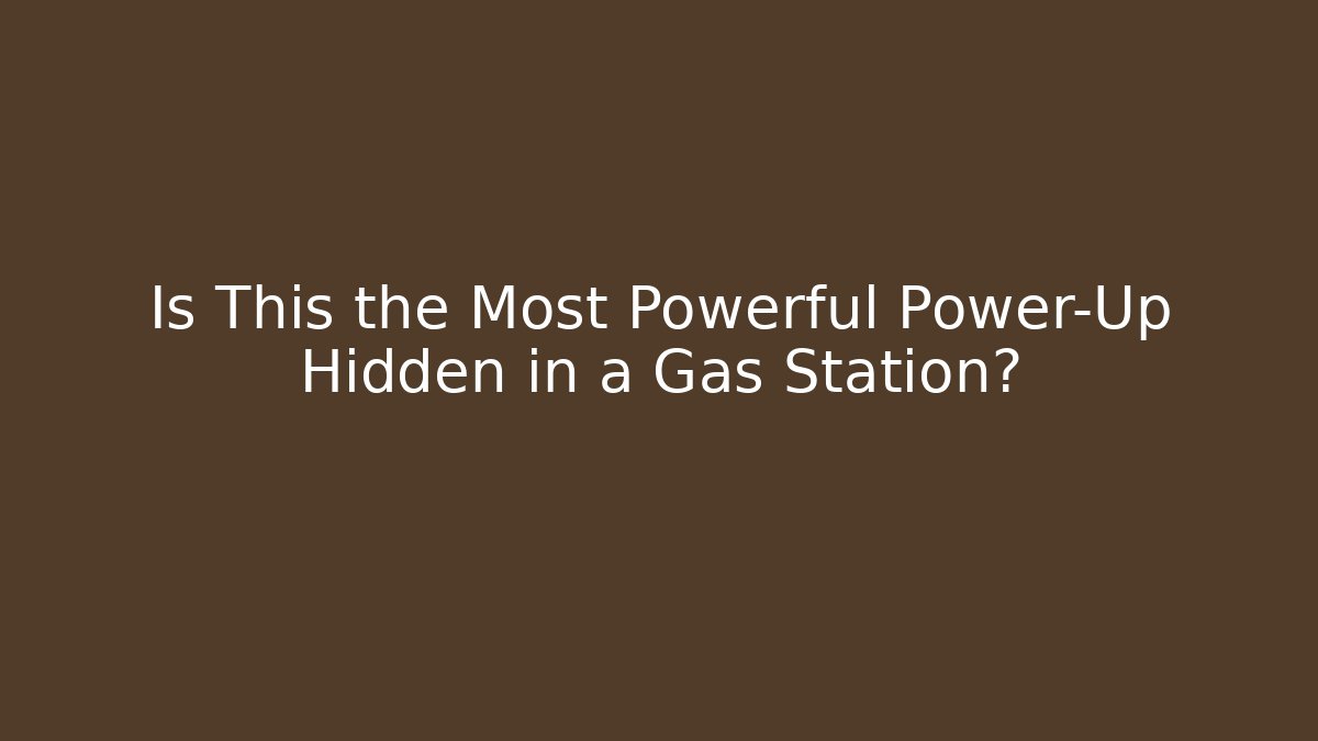 Is This the Most Powerful Power-Up Hidden in a Gas Station? - Critter Realm