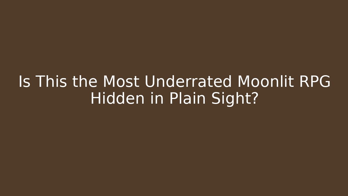 Is This the Most Underrated Moonlit RPG Hidden in Plain Sight? - Critter Realm