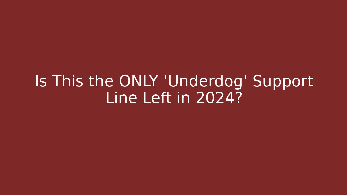 Is This the ONLY 'Underdog' Support Line Left in 2024? - Critter Realm