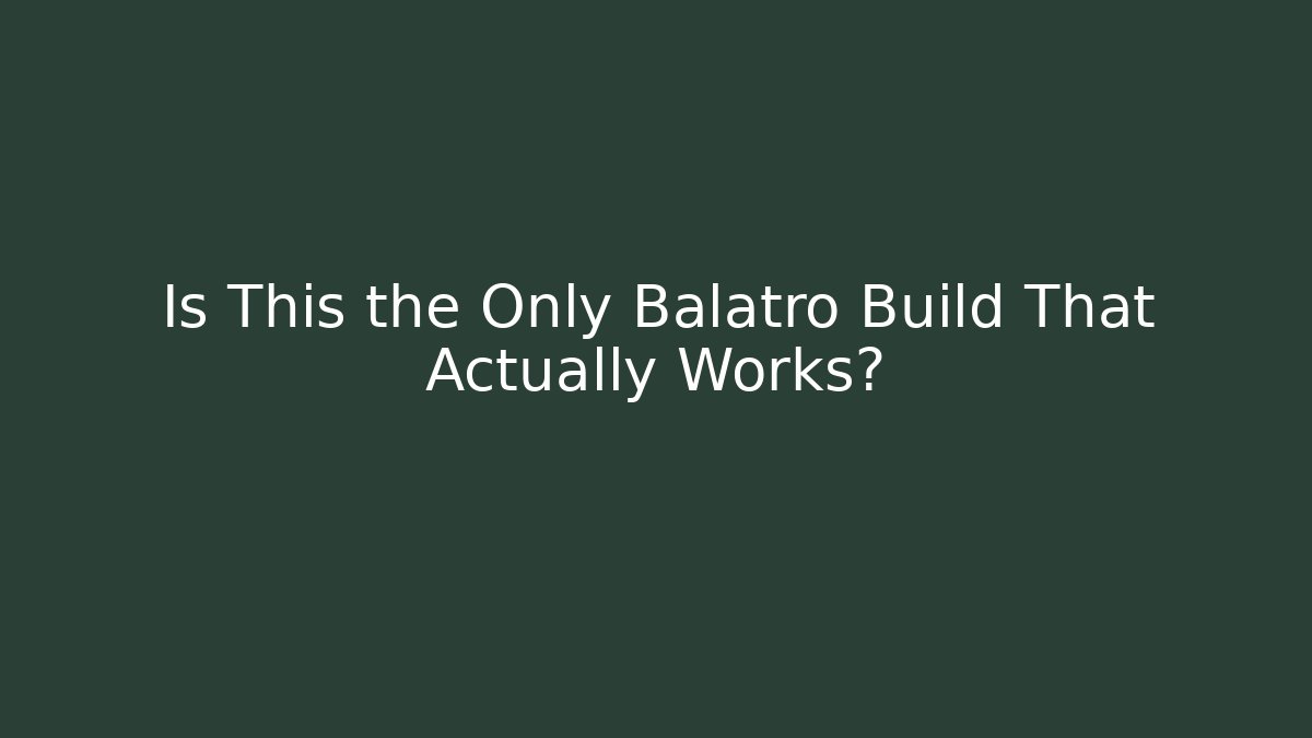 Is This the Only Balatro Build That Actually Works?
