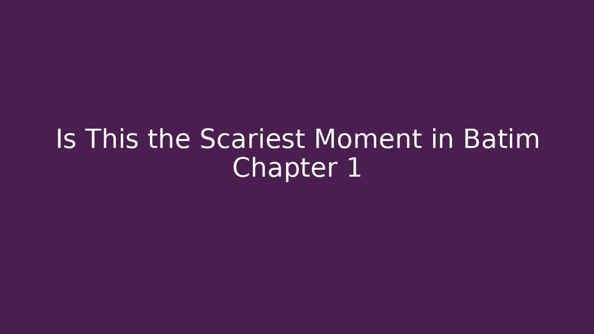 Is This the Scariest Moment in Batim Chapter 1 - Critter Realm