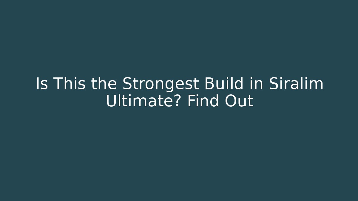 Is This the Strongest Build in Siralim Ultimate? Find Out
