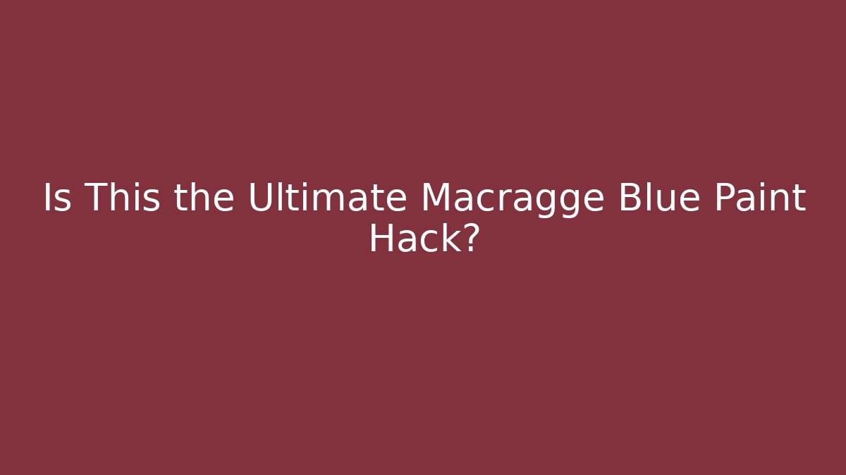 Is This the Ultimate Macragge Blue Paint Hack?