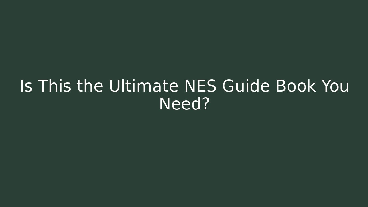 Is This the Ultimate NES Guide Book You Need?