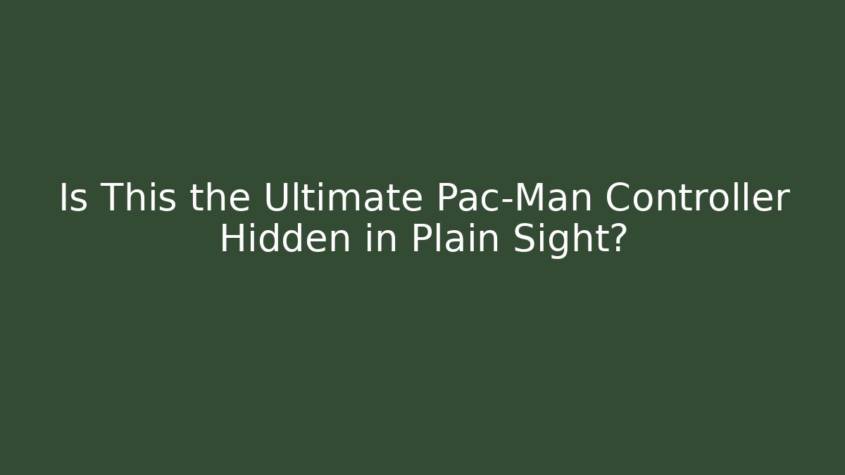 Is This the Ultimate Pac-Man Controller Hidden in Plain Sight?