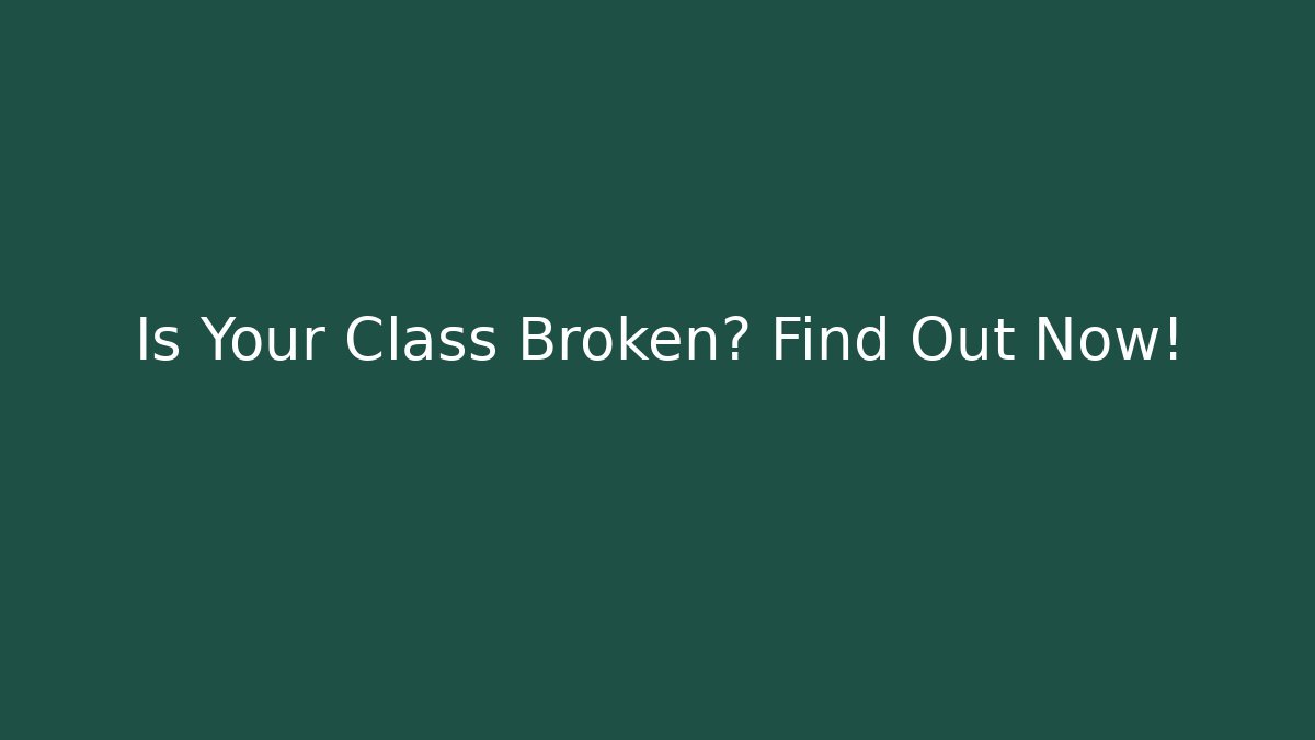 Is Your Class Broken? Find Out Now! - Critter Realm
