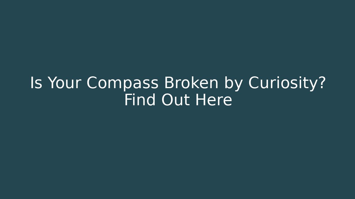 Is Your Compass Broken by Curiosity? Find Out Here
