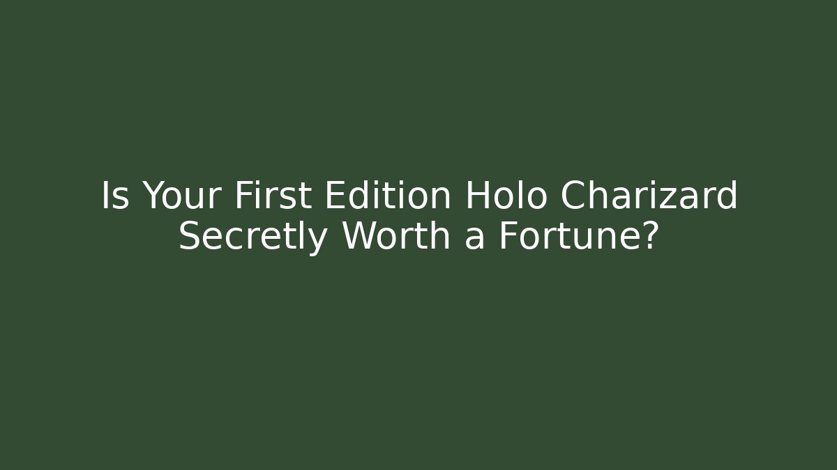 Is Your First Edition Holo Charizard Secretly Worth a Fortune? - Critter Realm