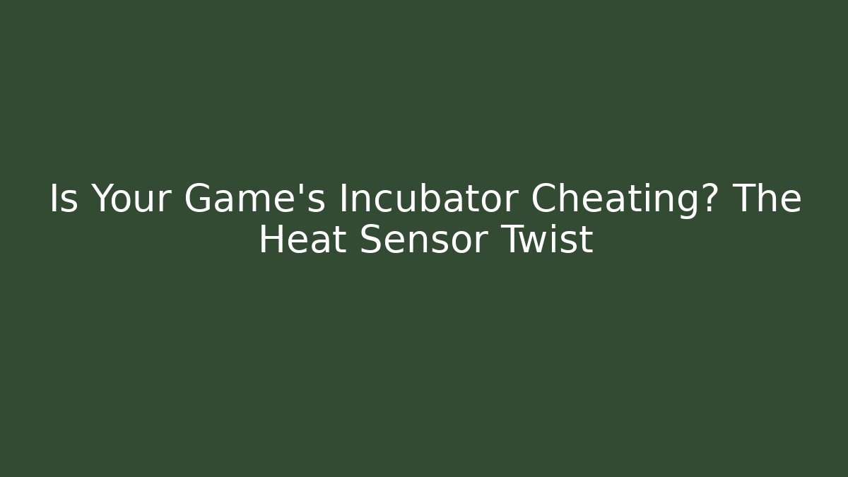 Is Your Game’s Incubator Cheating? The Heat Sensor Twist