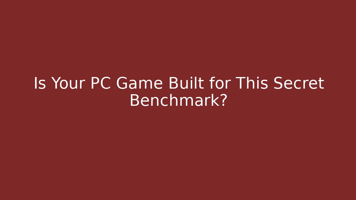 Is Your PC Game Built for This Secret Benchmark? - Critter Realm