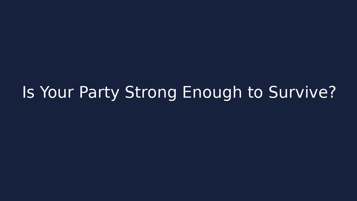 Is Your Party Strong Enough to Survive?