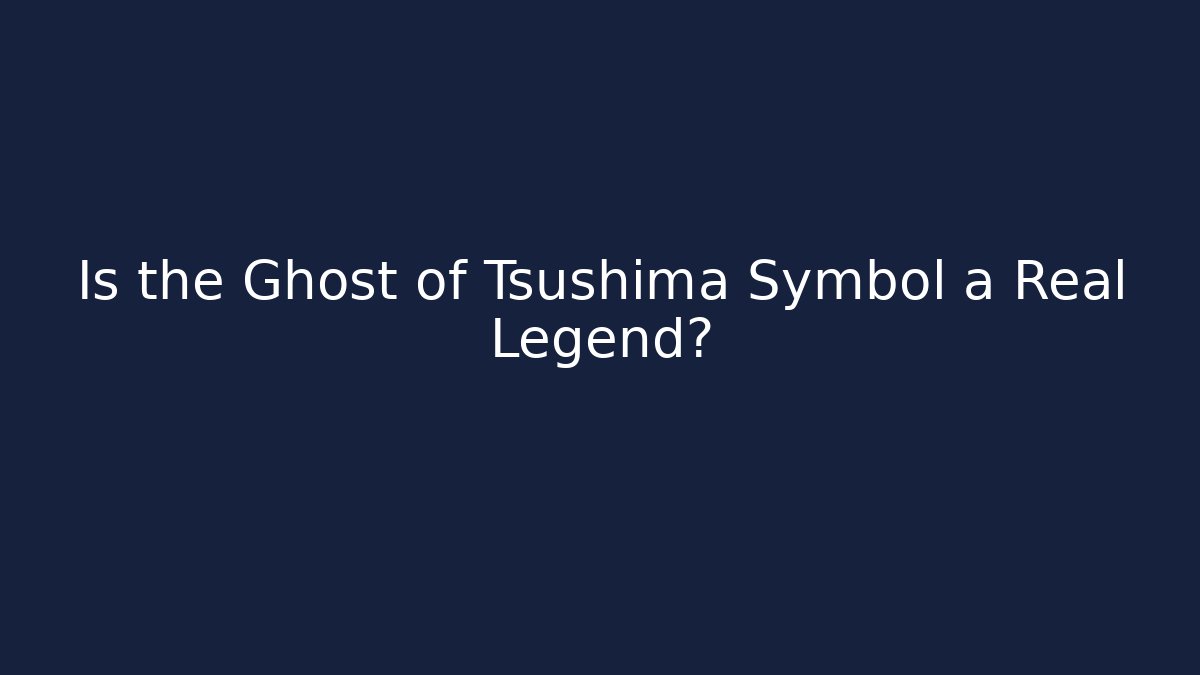 Is the Ghost of Tsushima Symbol a Real Legend?