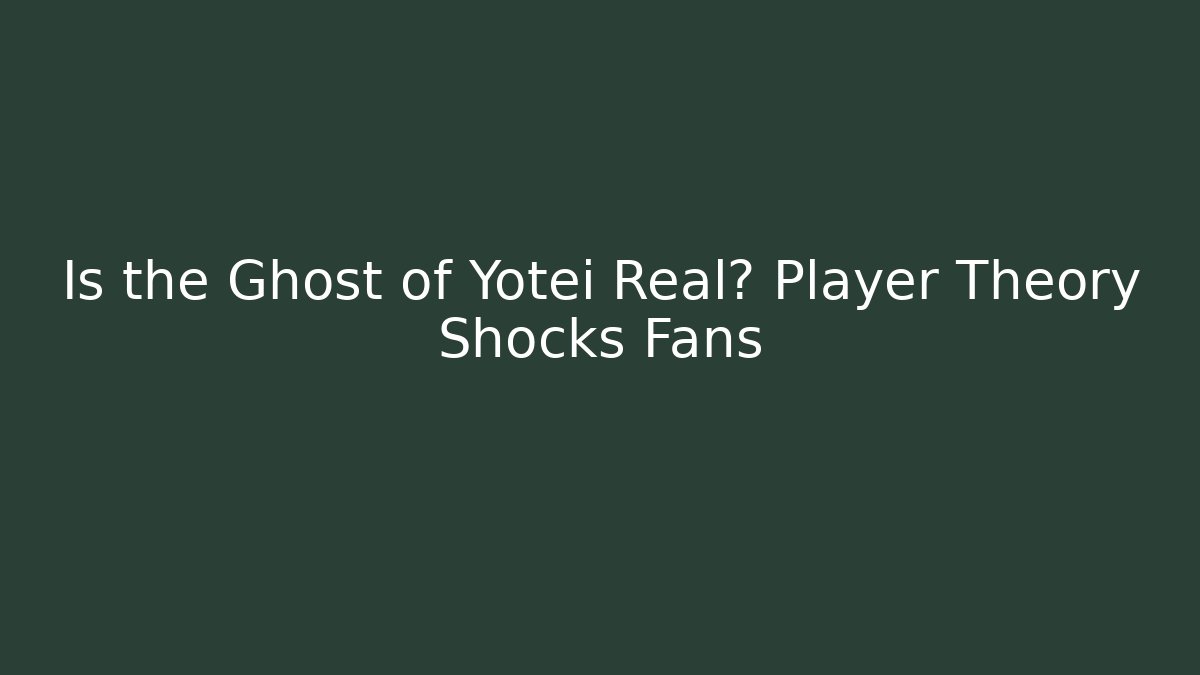 Is the Ghost of Yotei Real? Player Theory Shocks Fans
