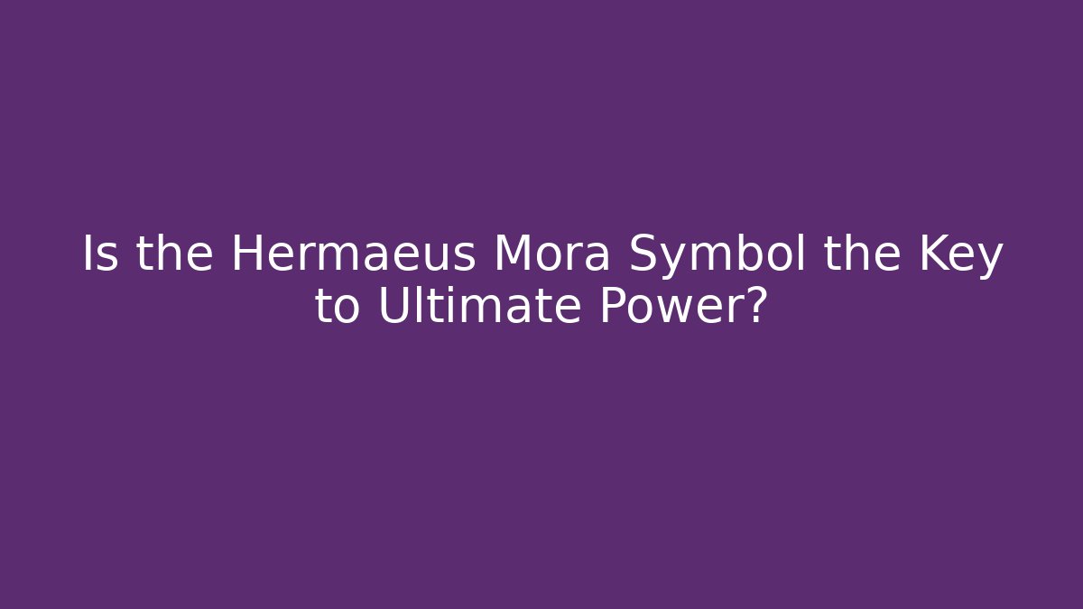 Is the Hermaeus Mora Symbol the Key to Ultimate Power?