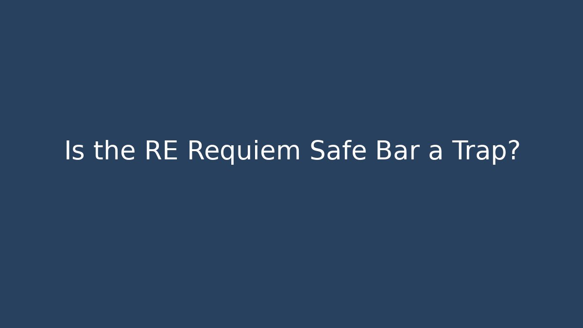 Is the RE Requiem Safe Bar a Trap? - Critter Realm