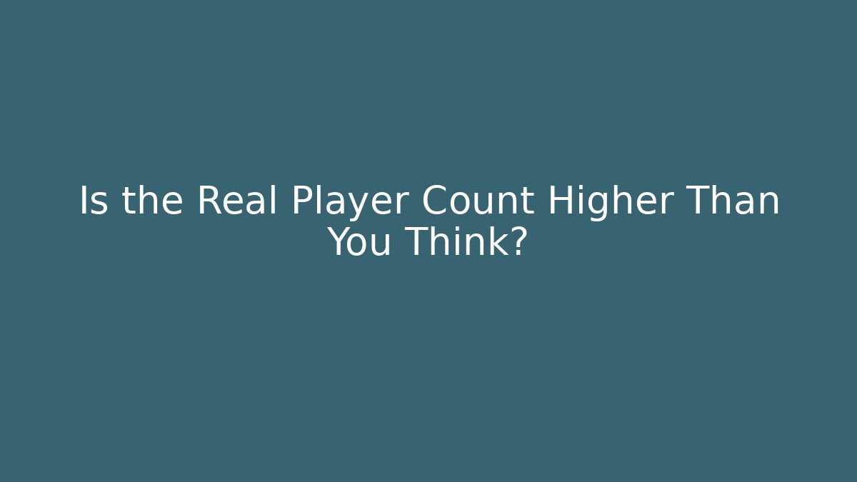 Is the Real Player Count Higher Than You Think? - Critter Realm
