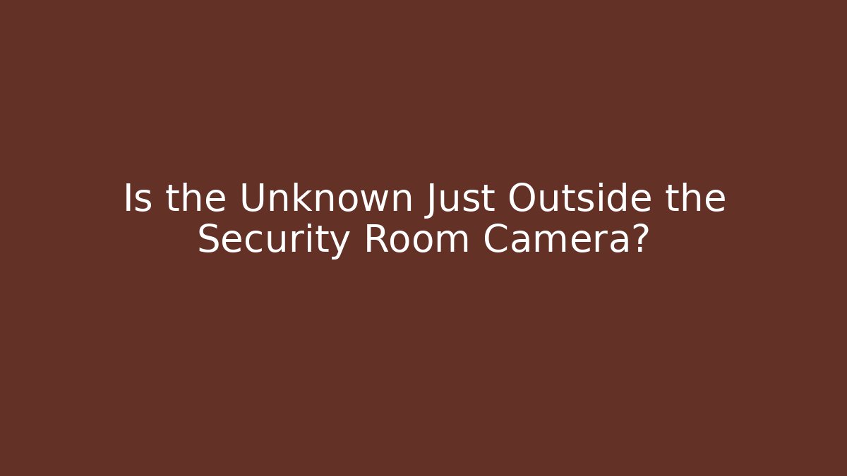 Is the Unknown Just Outside the Security Room Camera?