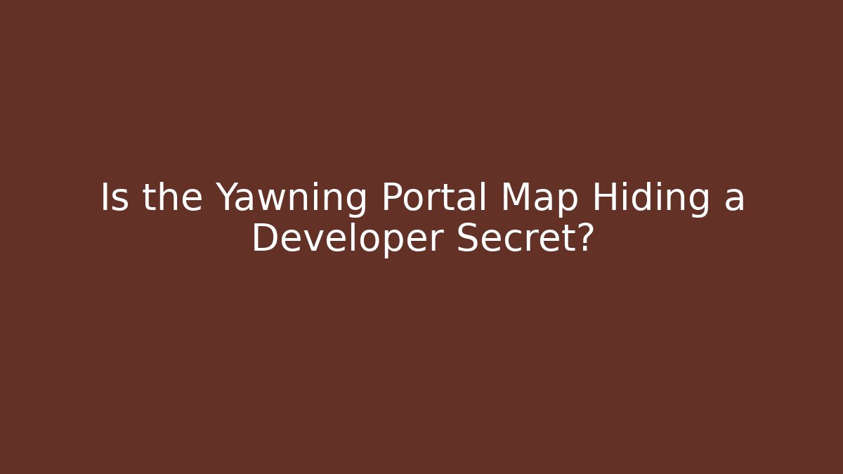 Is the Yawning Portal Map Hiding a Developer Secret?