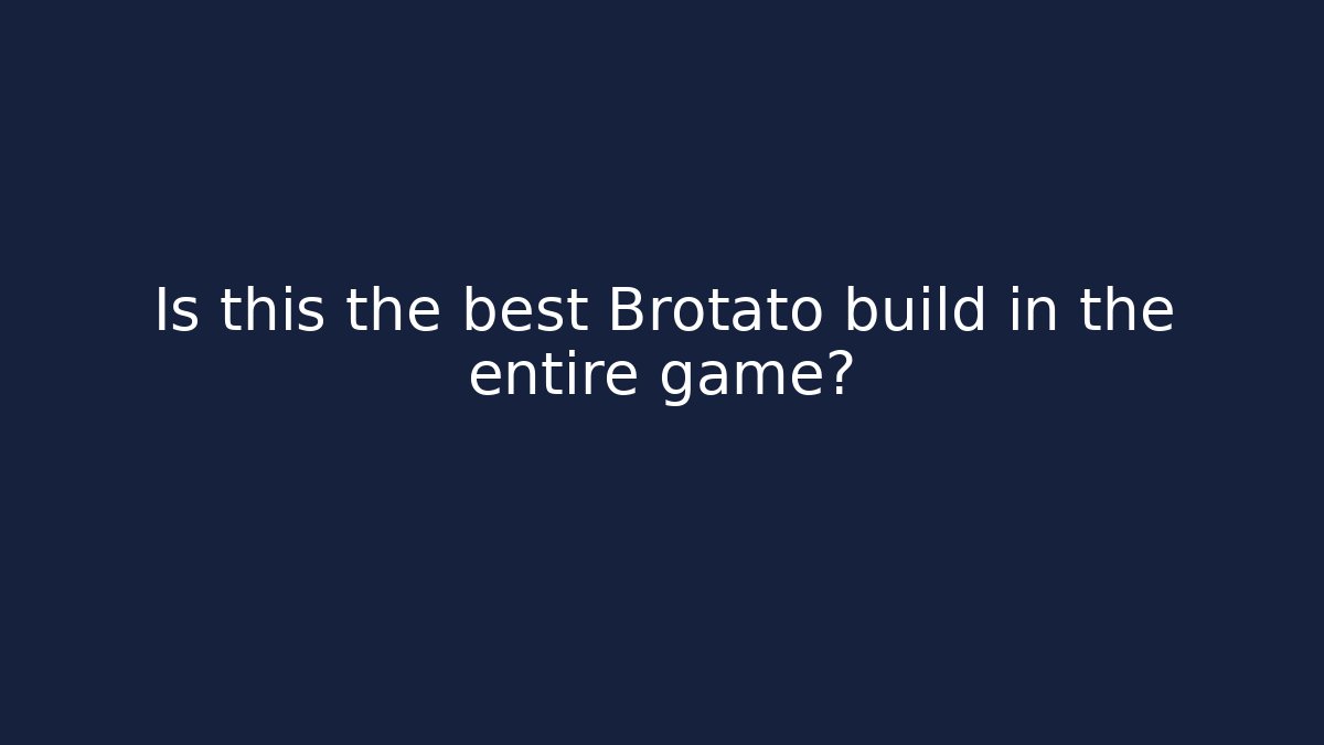 Is this the best Brotato build in the entire game?