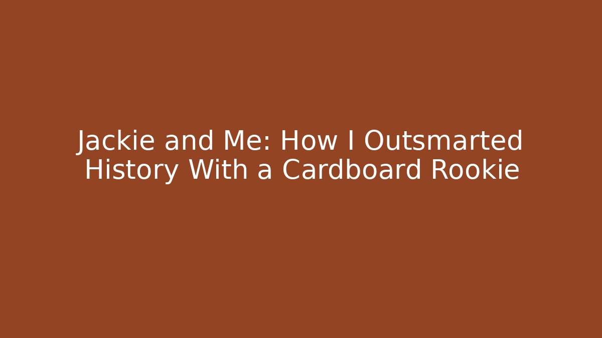 Jackie and Me: How I Outsmarted History With a Cardboard Rookie