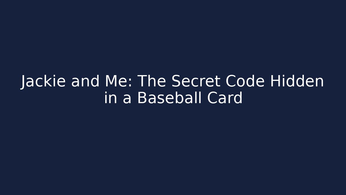 Jackie and Me: The Secret Code Hidden in a Baseball Card