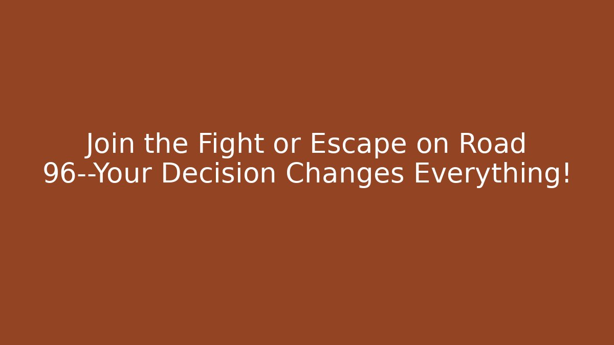 Join the Fight or Escape on Road 96—Your Decision Changes Everything!
