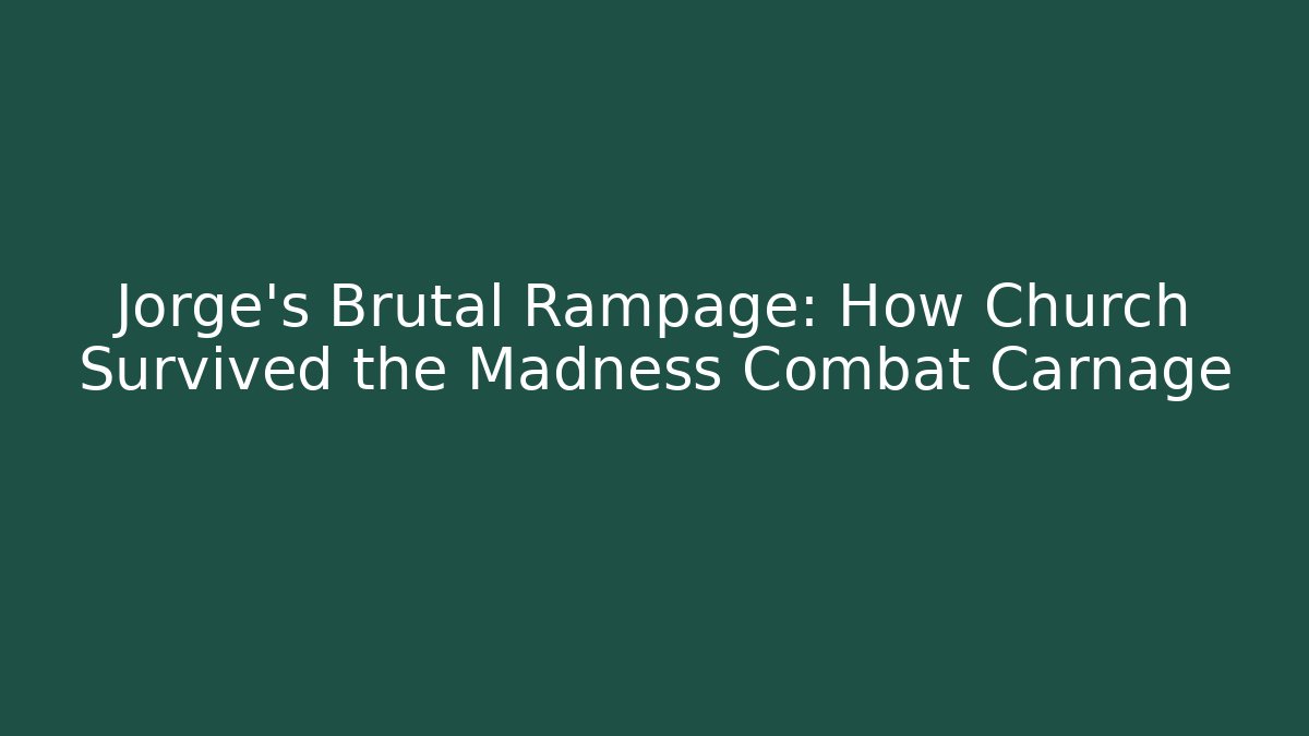 Jorge's Brutal Rampage: How Church Survived the Madness Combat Carnage