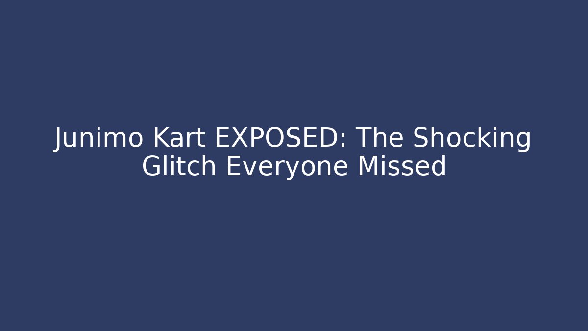 Junimo Kart EXPOSED: The Shocking Glitch Everyone Missed