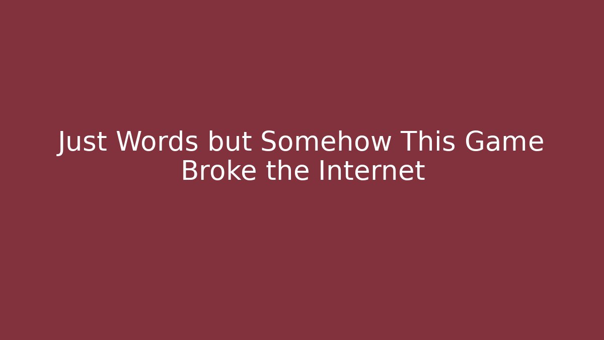 Just Words but Somehow This Game Broke the Internet - Critter Realm