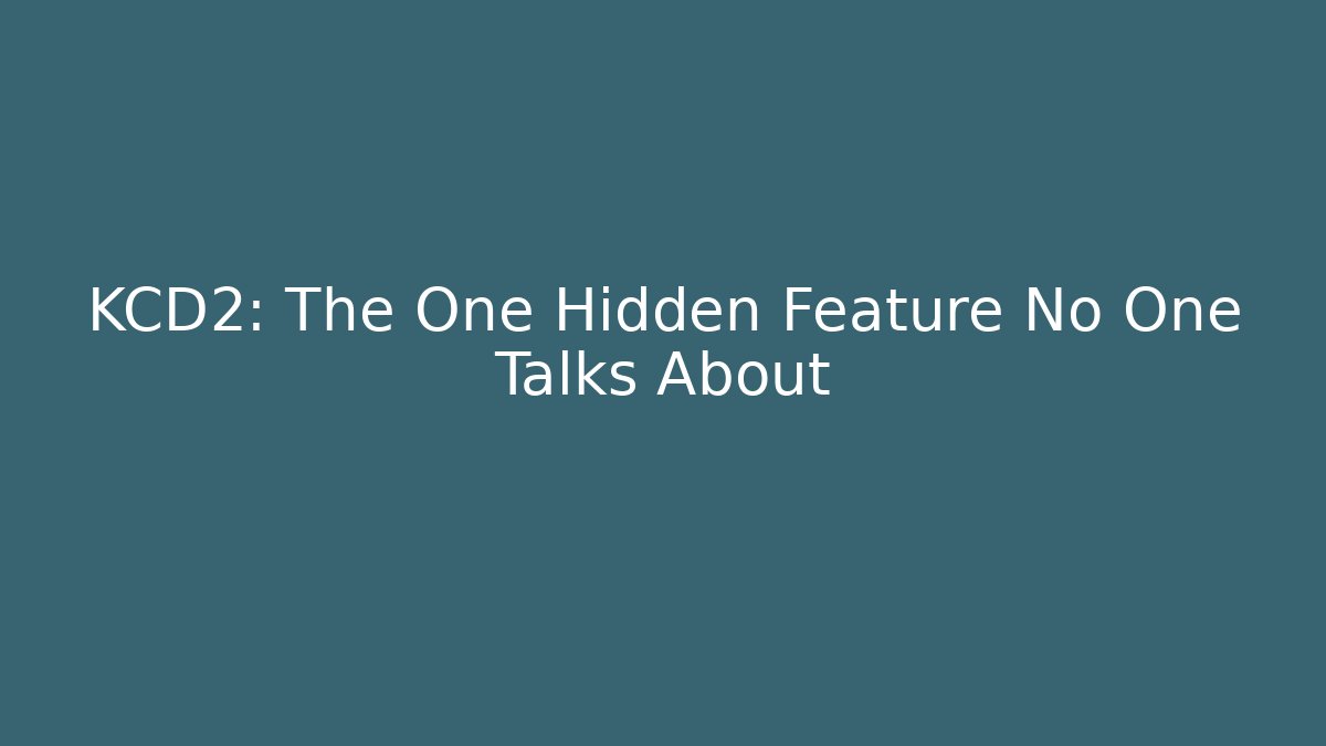 KCD2: The One Hidden Feature No One Talks About