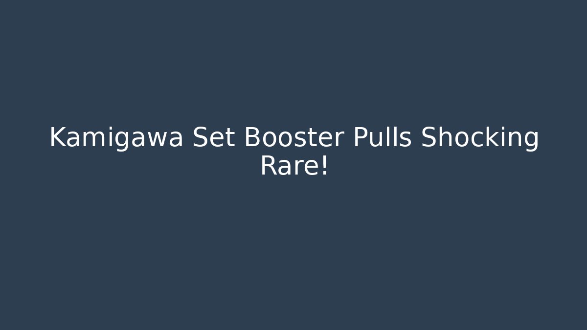 Kamigawa Set Booster Pulls Shocking Rare!