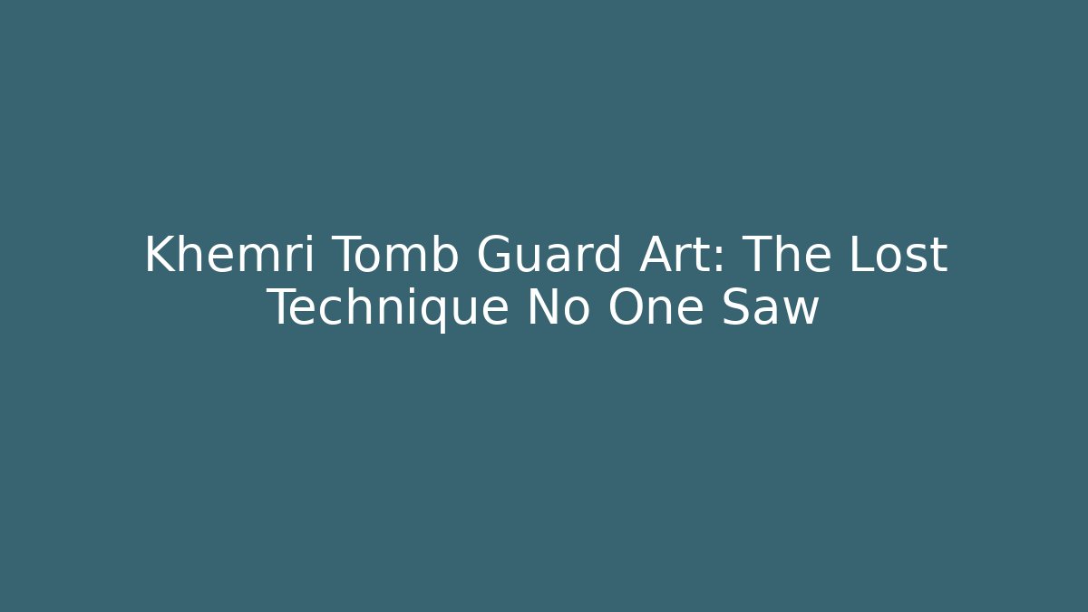 Khemri Tomb Guard Art: The Lost Technique No One Saw - Critter Realm