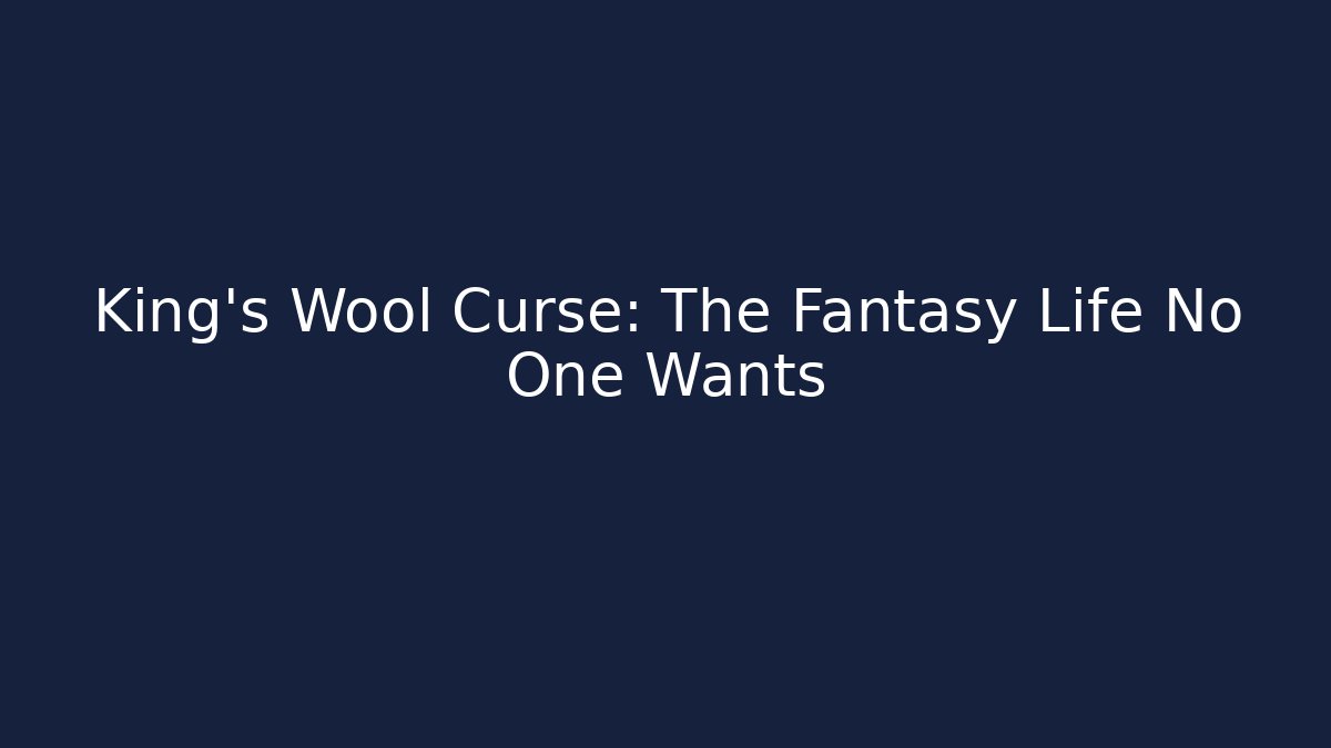 King's Wool Curse: The Fantasy Life No One Wants