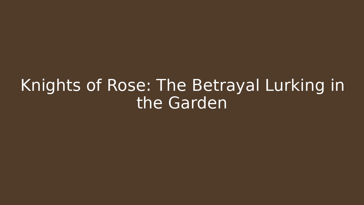 Knights of Rose: The Betrayal Lurking in the Garden