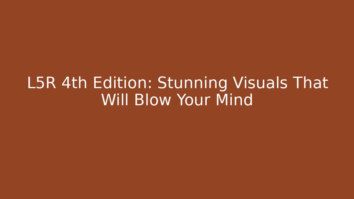 L5R 4th Edition: Stunning Visuals That Will Blow Your Mind - Critter Realm