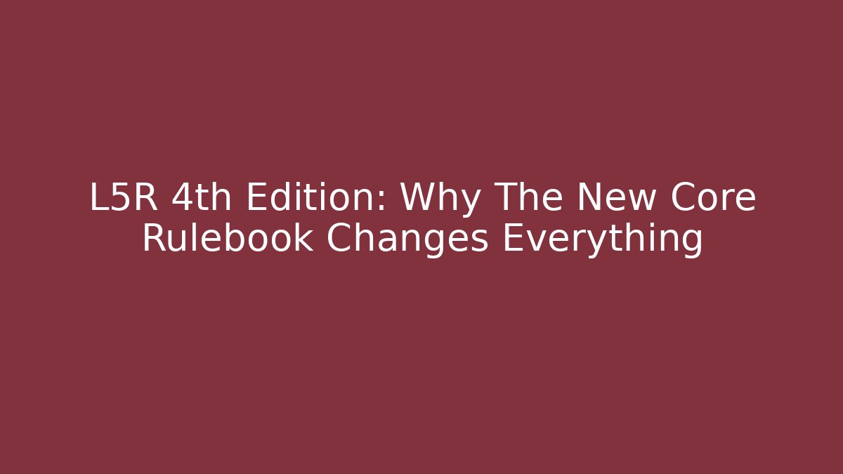 L5R 4th Edition: Why The New Core Rulebook Changes Everything - Critter Realm