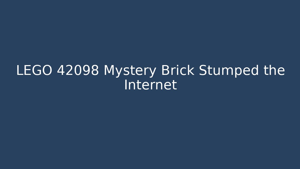 LEGO 42098 Mystery Brick Stumped the Internet - Critter Realm